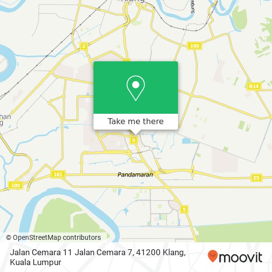 Peta Jalan Cemara 11 Jalan Cemara 7, 41200 Klang
