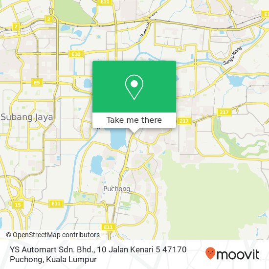 Peta YS Automart Sdn. Bhd., 10 Jalan Kenari 5 47170 Puchong