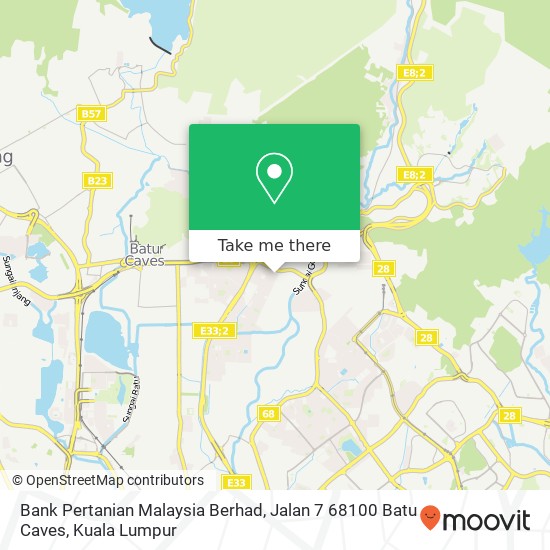 Peta Bank Pertanian Malaysia Berhad, Jalan 7 68100 Batu Caves