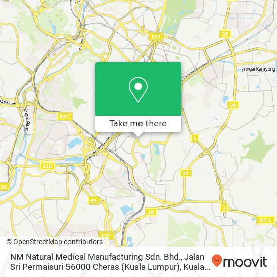 NM Natural Medical Manufacturing Sdn. Bhd., Jalan Sri Permaisuri 56000 Cheras (Kuala Lumpur) map