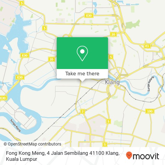 Peta Fong Kong Meng, 4 Jalan Sembilang 41100 Klang