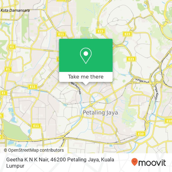 Geetha K N K Nair, 46200 Petaling Jaya map