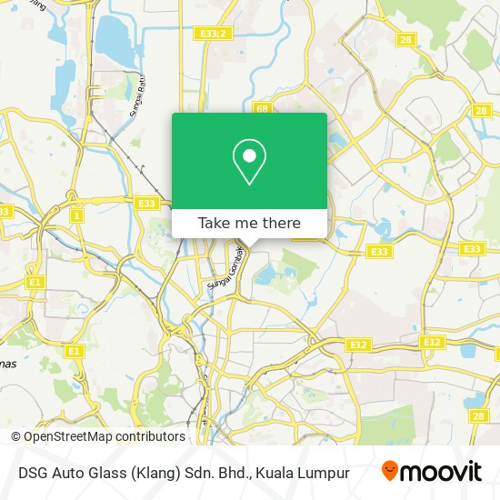 DSG Auto Glass (Klang) Sdn. Bhd. map