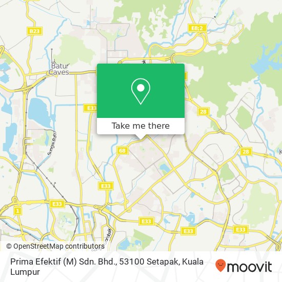 Prima Efektif (M) Sdn. Bhd., 53100 Setapak map