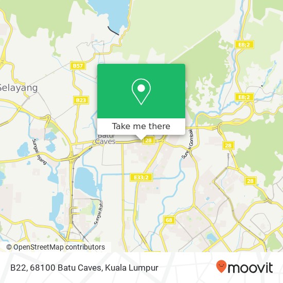 B22, 68100 Batu Caves map