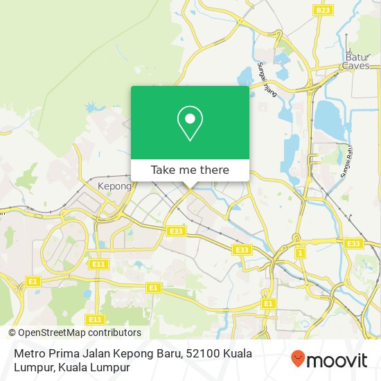 Metro Prima Jalan Kepong Baru, 52100 Kuala Lumpur map