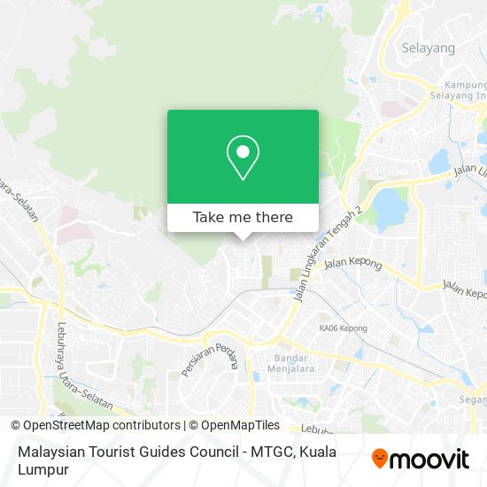 Malaysian Tourist Guides Council - MTGC map