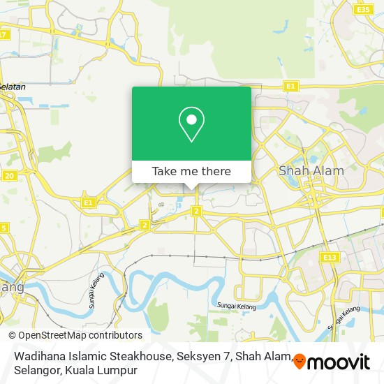 Wadihana Islamic Steakhouse, Seksyen 7, Shah Alam, Selangor map