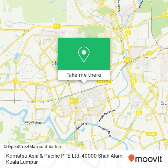Komatsu Asia & Pacific PTE Ltd, 40000 Shah Alam map
