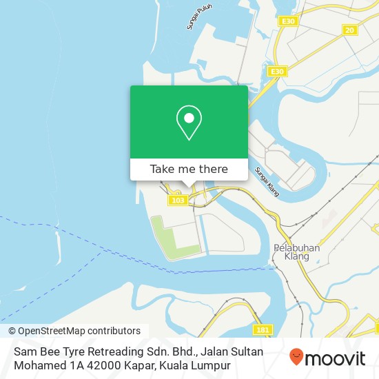 Sam Bee Tyre Retreading Sdn. Bhd., Jalan Sultan Mohamed 1A 42000 Kapar map