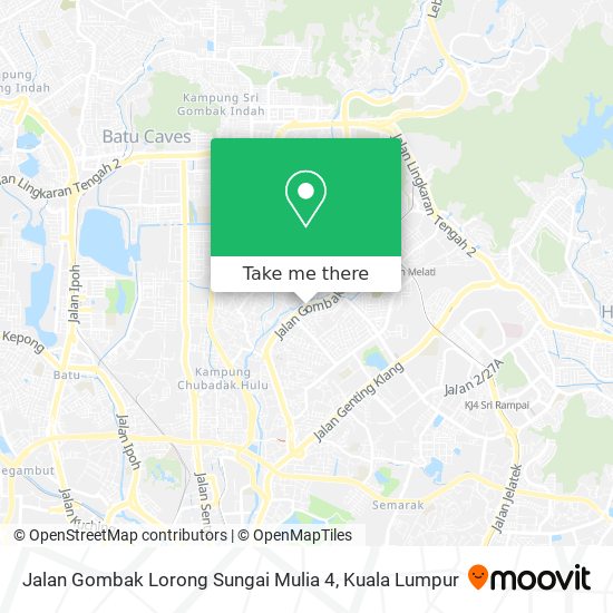 Jalan Gombak Lorong Sungai Mulia 4 map