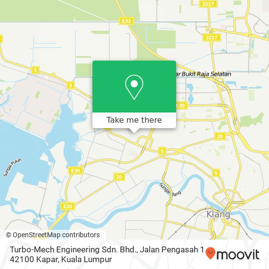 Turbo-Mech Engineering Sdn. Bhd., Jalan Pengasah 1 42100 Kapar map