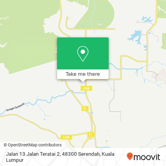 Peta Jalan 13 Jalan Teratai 2, 48300 Serendah