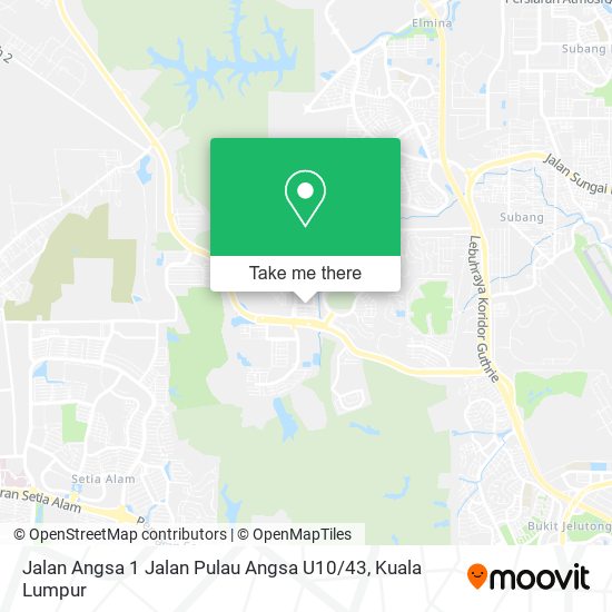 Jalan Angsa 1 Jalan Pulau Angsa U10 / 43 map