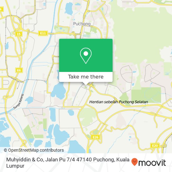 Muhyiddin & Co, Jalan Pu 7 / 4 47140 Puchong map