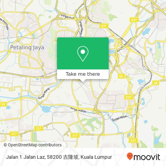 Peta Jalan 1 Jalan Laz, 58200 吉隆坡