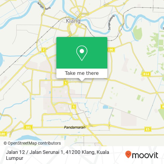 Peta Jalan 12 / Jalan Serunai 1, 41200 Klang