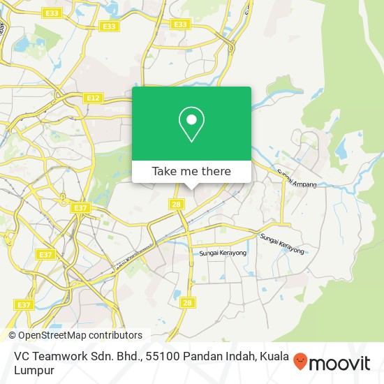 Peta VC Teamwork Sdn. Bhd., 55100 Pandan Indah