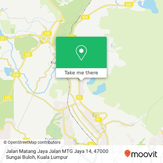 Peta Jalan Matang Jaya Jalan MTG Jaya 14, 47000 Sungai Buloh