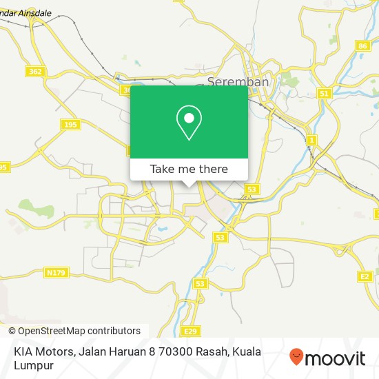 Peta KIA Motors, Jalan Haruan 8 70300 Rasah