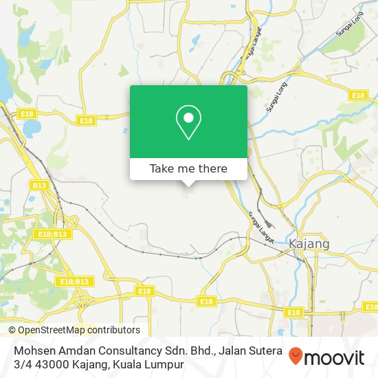 Peta Mohsen Amdan Consultancy Sdn. Bhd., Jalan Sutera 3 / 4 43000 Kajang