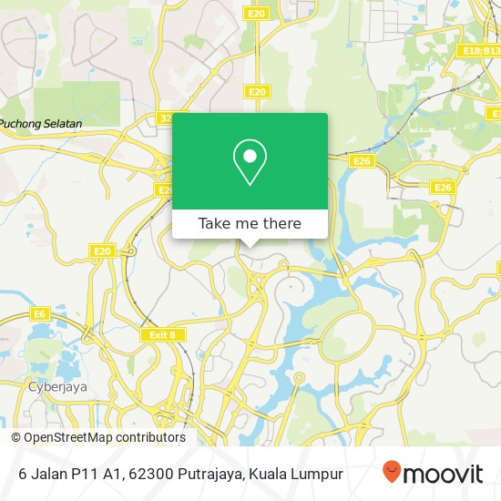 Peta 6 Jalan P11 A1, 62300 Putrajaya