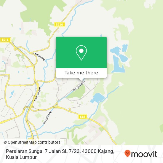 Peta Persiaran Sungai 7 Jalan SL 7 / 23, 43000 Kajang