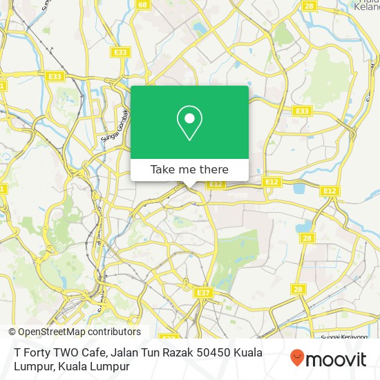 T Forty TWO Cafe, Jalan Tun Razak 50450 Kuala Lumpur map