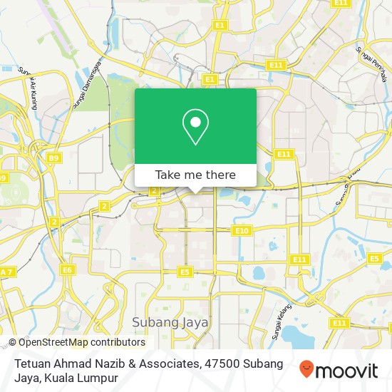 Peta Tetuan Ahmad Nazib & Associates, 47500 Subang Jaya