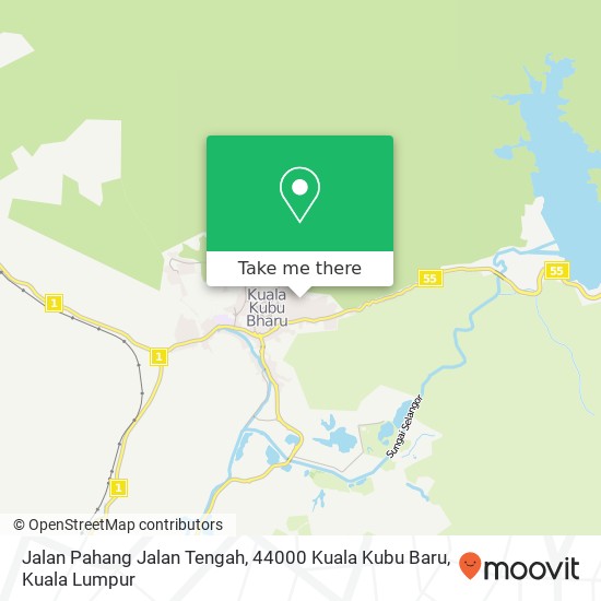 Jalan Pahang Jalan Tengah, 44000 Kuala Kubu Baru map