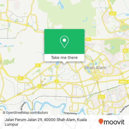 Peta Jalan Ferum Jalan 29, 40000 Shah Alam