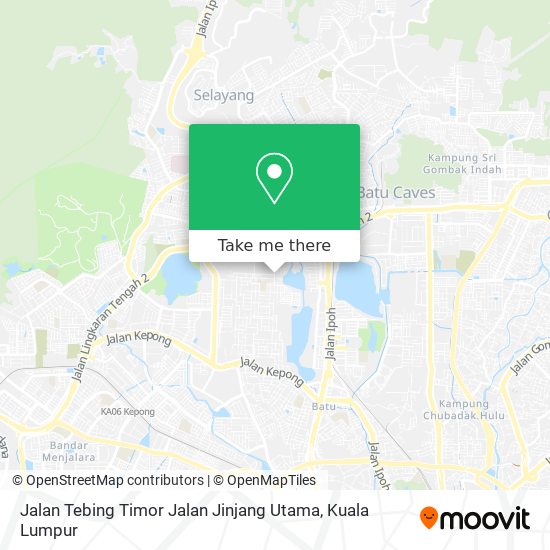 Jalan Tebing Timor Jalan Jinjang Utama map