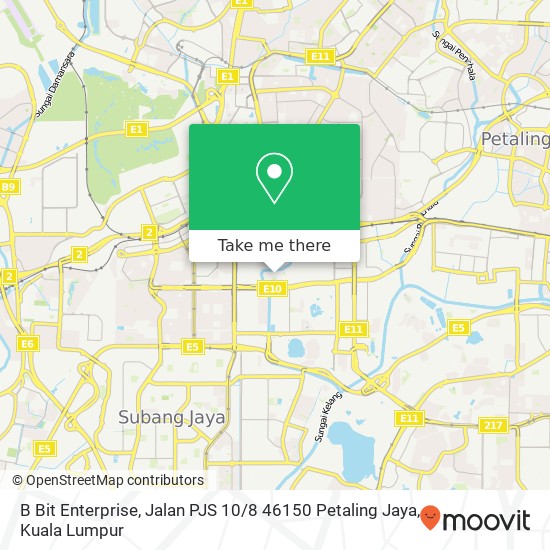 B Bit Enterprise, Jalan PJS 10 / 8 46150 Petaling Jaya map