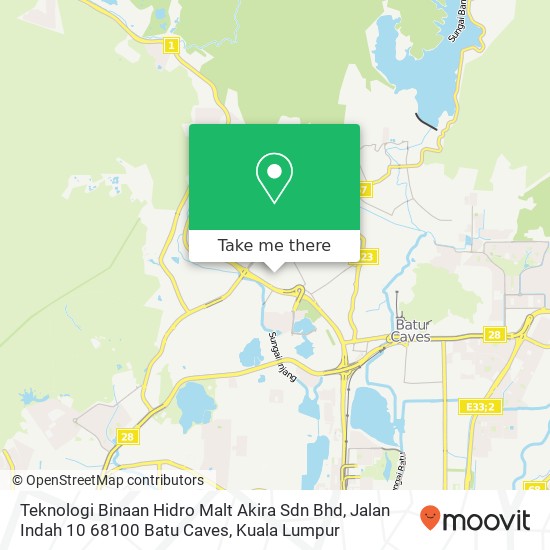 Teknologi Binaan Hidro Malt Akira Sdn Bhd, Jalan Indah 10 68100 Batu Caves map