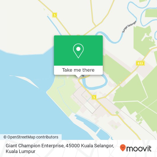 Peta Giant Champion Enterprise, 45000 Kuala Selangor