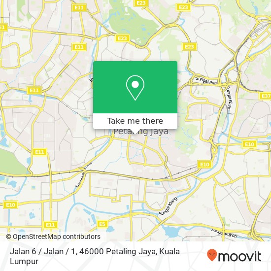 Peta Jalan 6 / Jalan / 1, 46000 Petaling Jaya