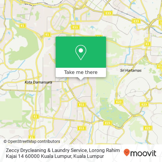 Zeccy Drycleaning & Laundry Service, Lorong Rahim Kajai 14 60000 Kuala Lumpur map