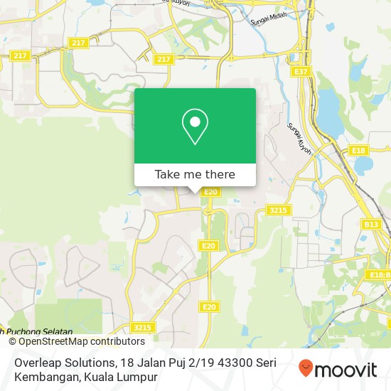 Overleap Solutions, 18 Jalan Puj 2 / 19 43300 Seri Kembangan map