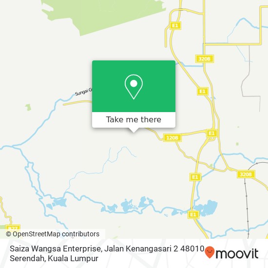 Saiza Wangsa Enterprise, Jalan Kenangasari 2 48010 Serendah map