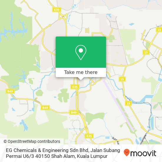EG Chemicals & Engineering Sdn Bhd, Jalan Subang Permai U6 / 3 40150 Shah Alam map
