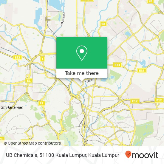 UB Chemicals, 51100 Kuala Lumpur map