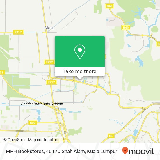 MPH Bookstores, 40170 Shah Alam map