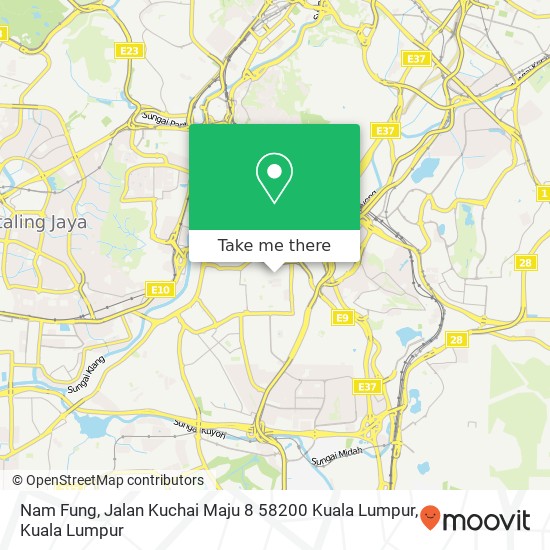 Peta Nam Fung, Jalan Kuchai Maju 8 58200 Kuala Lumpur