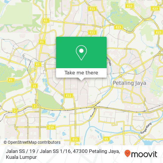 Jalan SS / 19 / Jalan SS 1 / 16, 47300 Petaling Jaya map