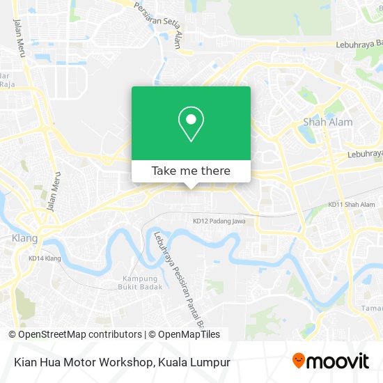 Peta Kian Hua Motor Workshop