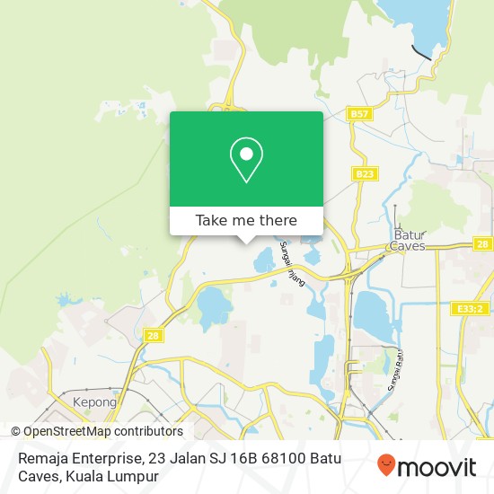 Remaja Enterprise, 23 Jalan SJ 16B 68100 Batu Caves map