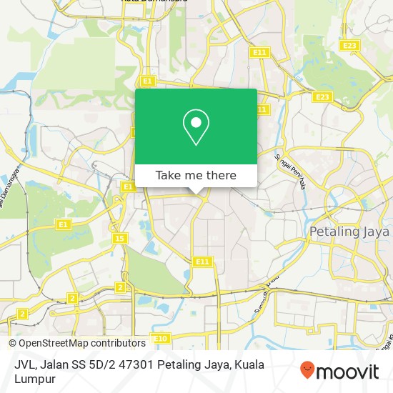 JVL, Jalan SS 5D / 2 47301 Petaling Jaya map