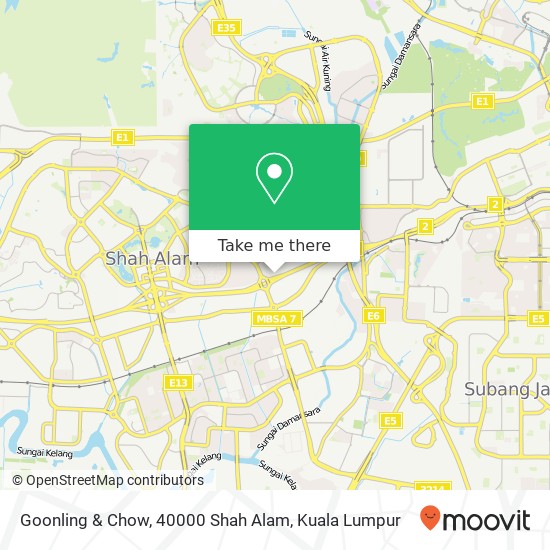 Goonling & Chow, 40000 Shah Alam map