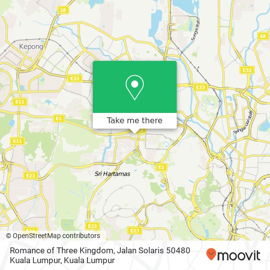 Romance of Three Kingdom, Jalan Solaris 50480 Kuala Lumpur map