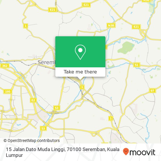 Peta 15 Jalan Dato Muda Linggi, 70100 Seremban